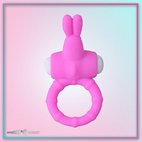 Rabbit Vibrating Penis Ring Blue Lolly CR-018