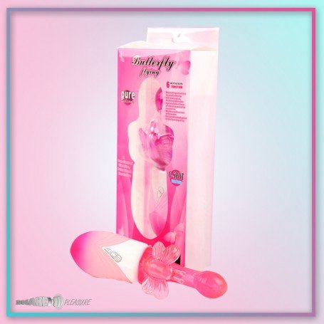 Butterfly Clitoris 6 Function Rotation Rabbit Vibrator RV-017