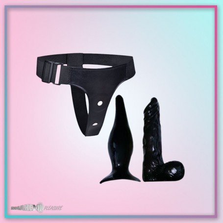 Strap-on Dildo With Anal Butt Plug SO-023