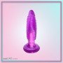 Purple Jelly Anal Vibrating Butt Plug With Suction Cup AD-024