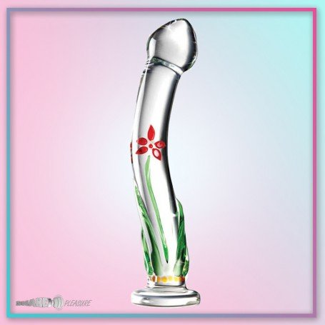 Flower Crystal Glass Dildo Sex Toy GD-004