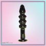 Black Beaded Glass Dildo Sex Toy GD-005